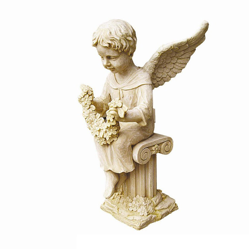 Резьба по мрамору Детский портрет ангела Каменные садовые статуи
