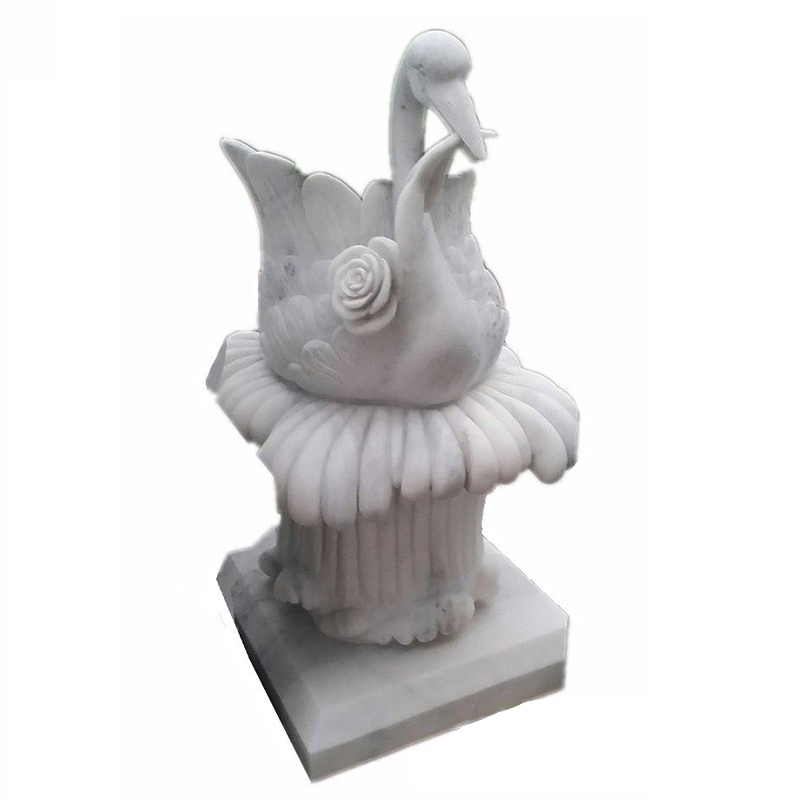 Статуя лебедя из натурального гранита