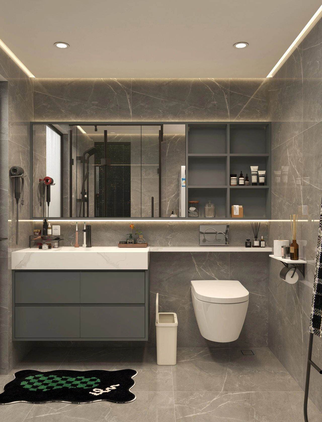 5 идей для ванной комнаты из серого мрамора Истории клиентов