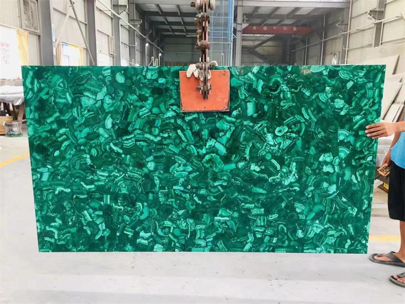 Новые плиты малахитового зеленого цвета Производитель драгоценных камней Настроить