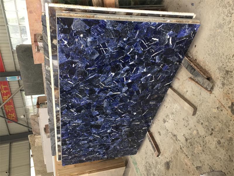 Плиты из содалита синей яшмы, мрамор, производитель полудрагоценных камней