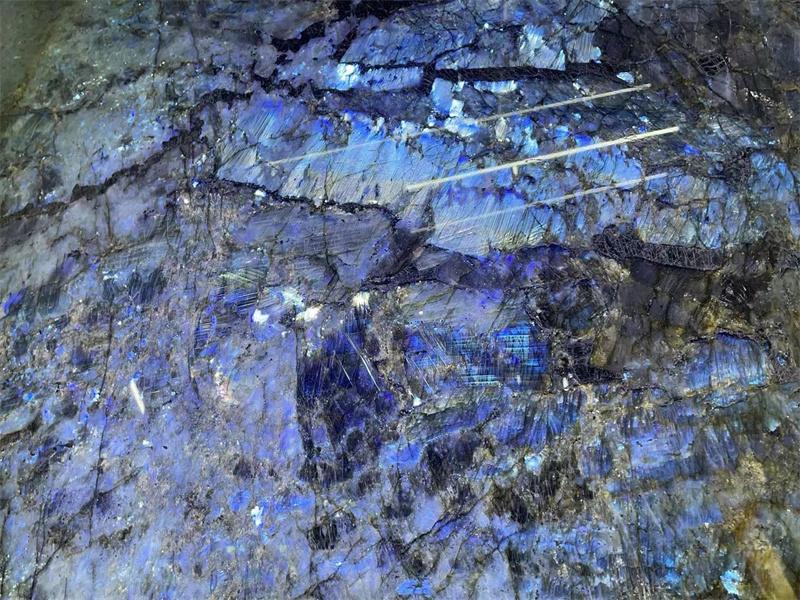 Лемурийская синяя гранитная плита из лабрадорита