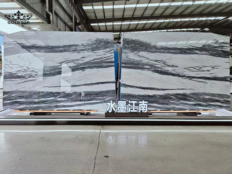 Ink White Marble slabs