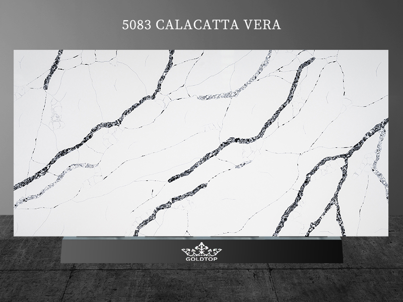 5083 Calacatta Vera Calacatta Quartz White With Black Veins