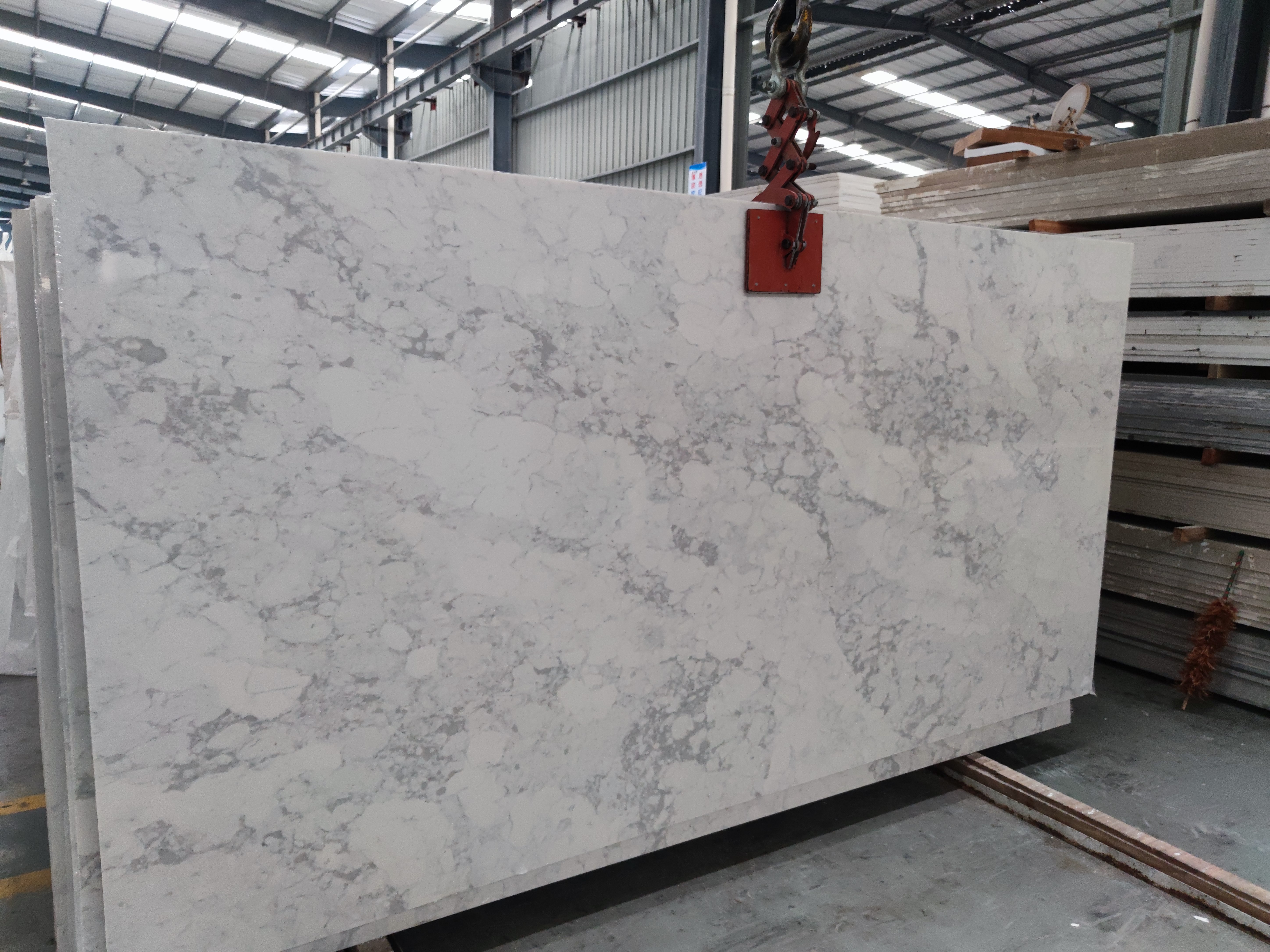 6025 Arabescato Exotic Concrete Quartz Slabs