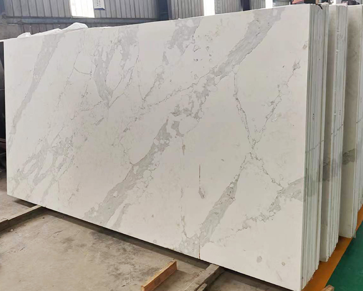 5072 Calacatta Stella White Quartz Slabs Factory
