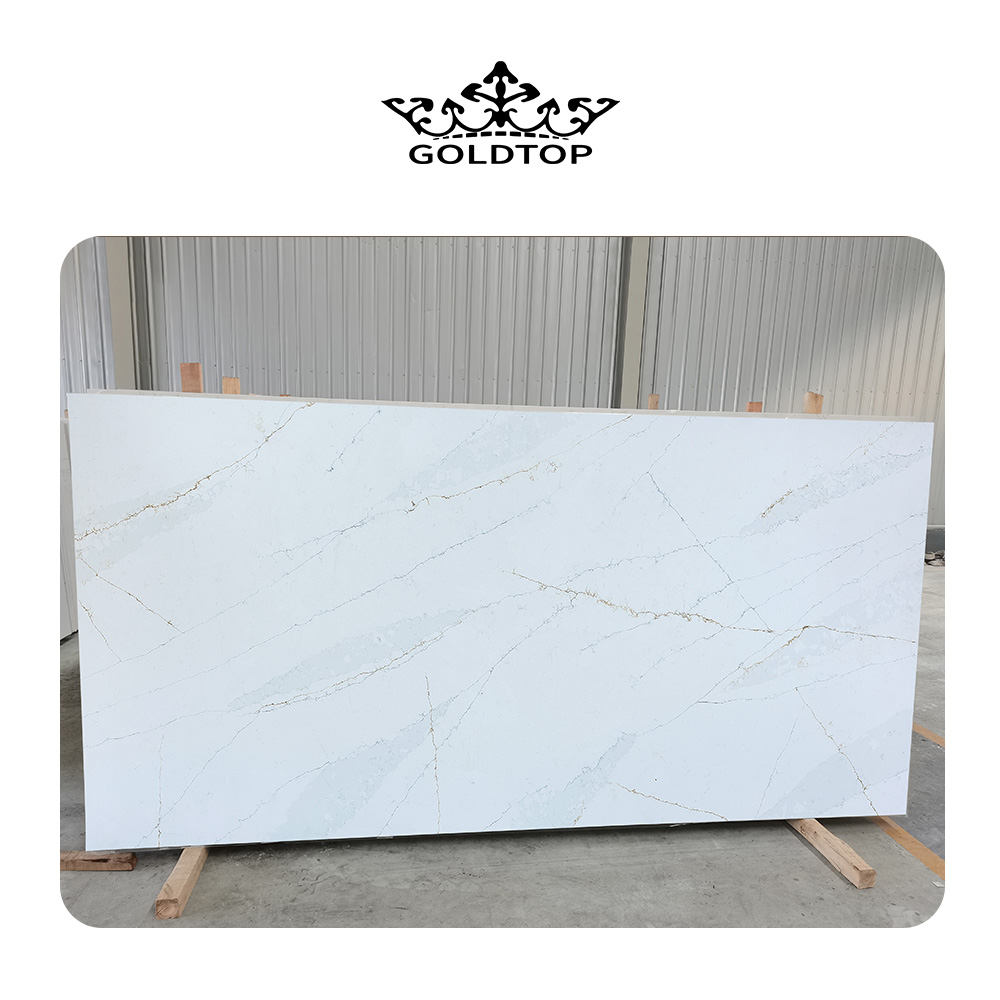 5001 Calacatta Ethereal White Quartz Slabs Countertops