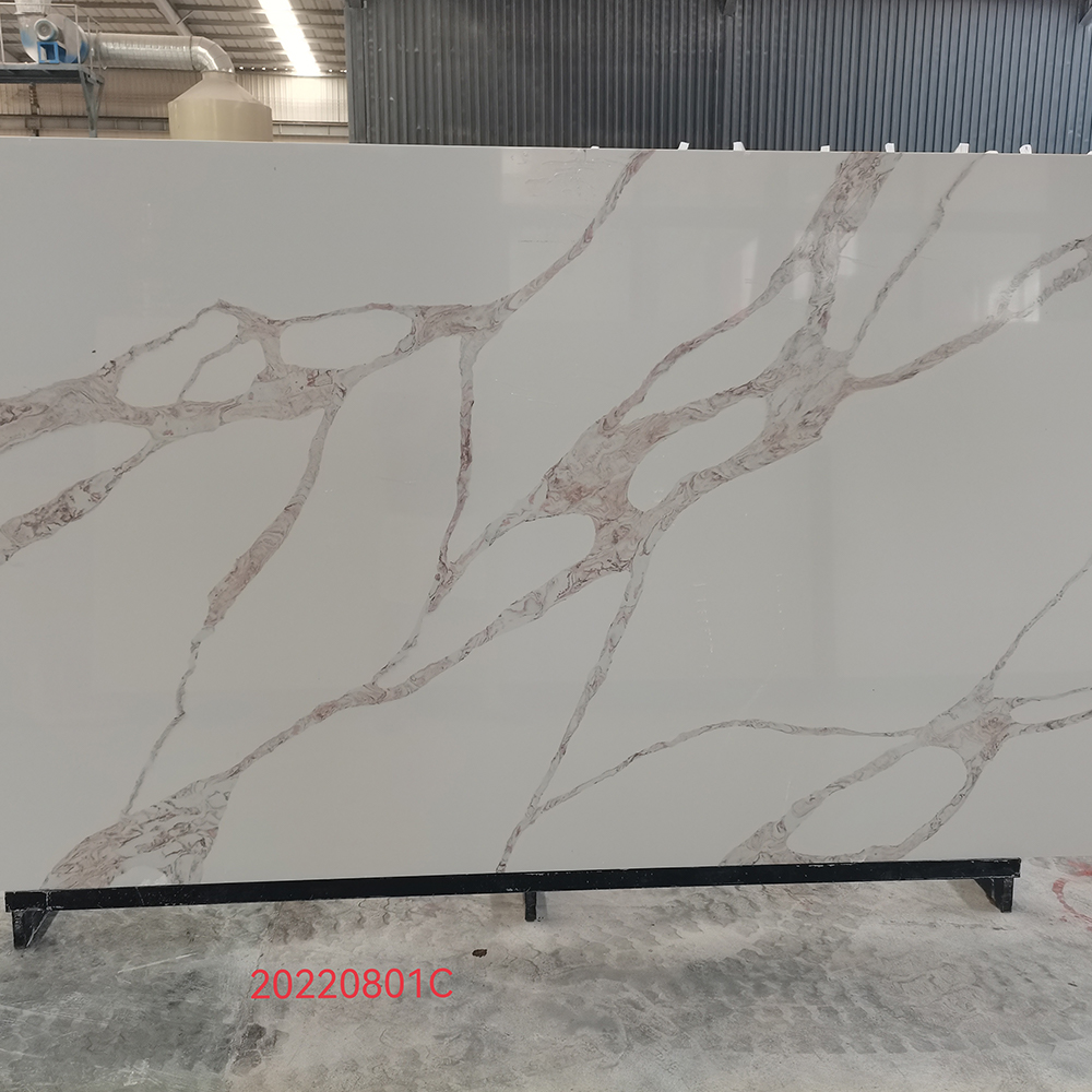 5040 Cascade White Calacatta Quartz Slabs Suppliers