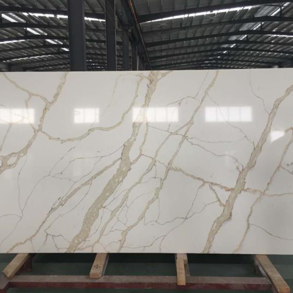 5017 Calacatta Gold Classic White Quartz Countertops