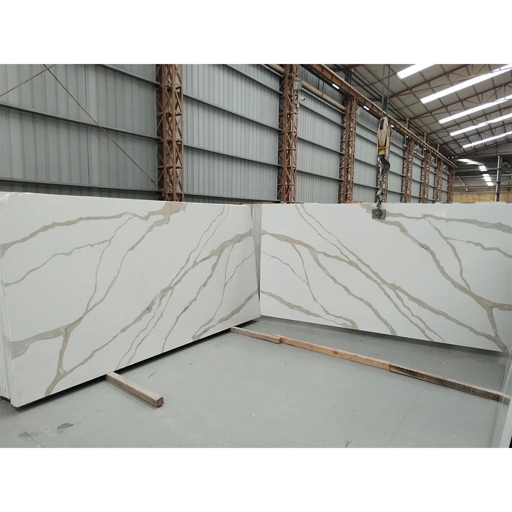 5073 Calacatta Everest White Quartz Countertops New Product
