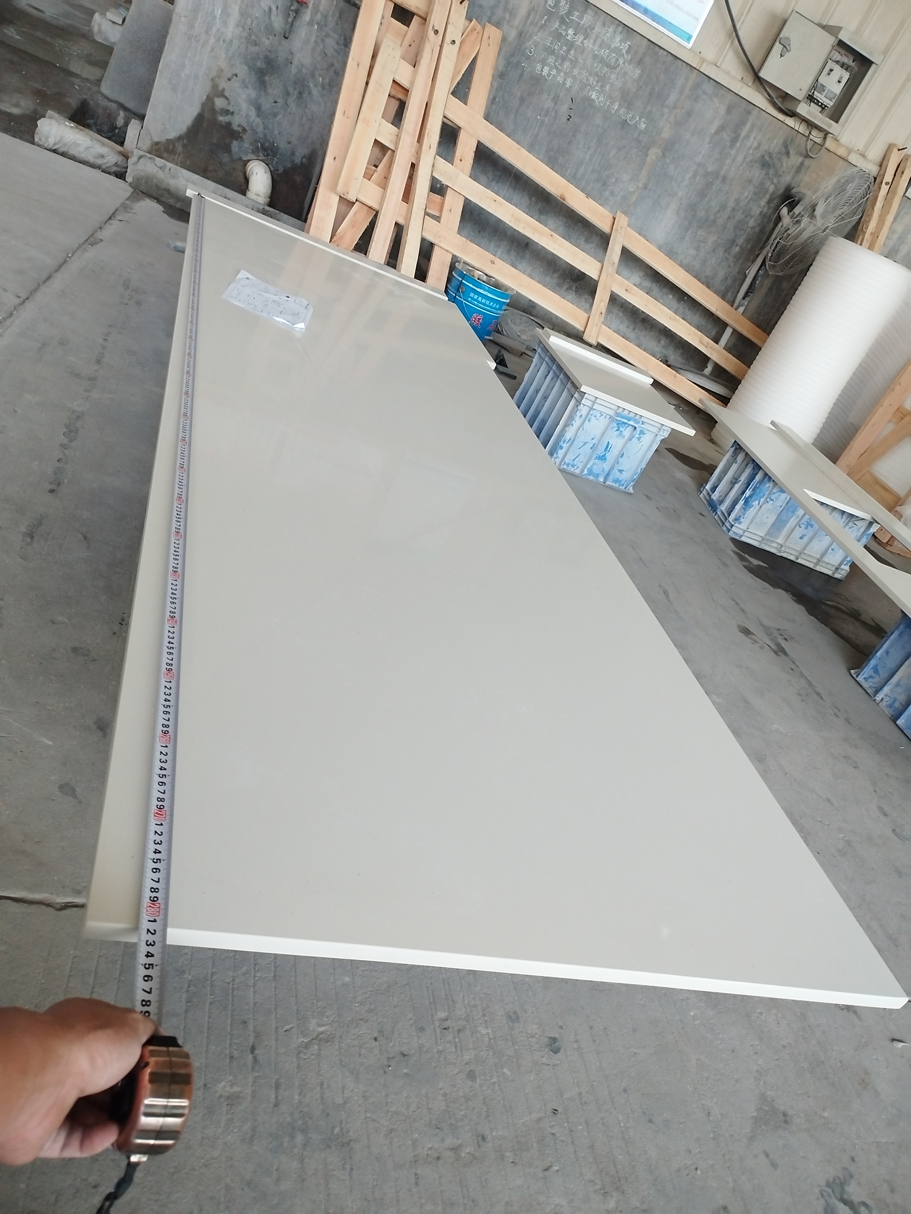 4043 Fresh Concrete Marble Quartz Slab