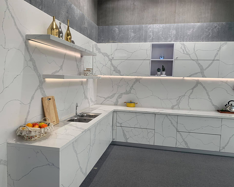 5060 Calacatta Mystero White Quartz Countertops Wholesale