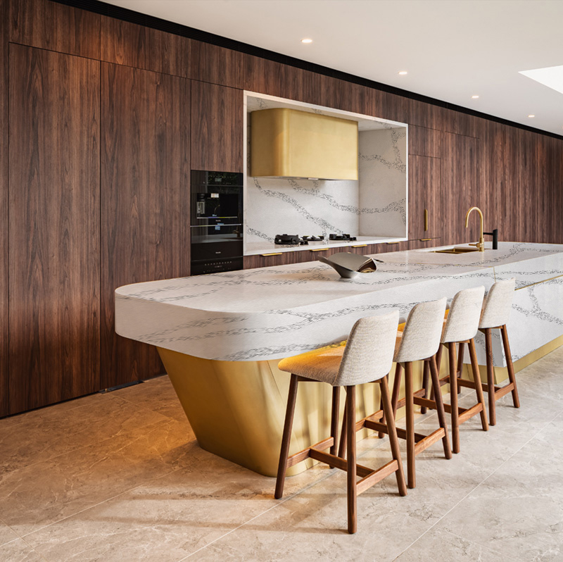 5031 Calacatta Roma White Quartz Countertops Factory