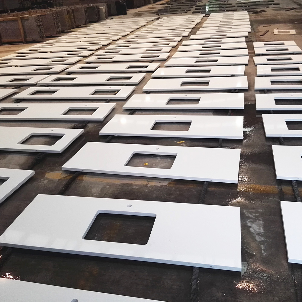 2001 Super White Sparkle Quartz Countertops Factory Price