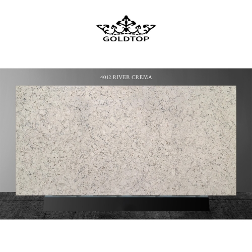 4012 River Crema Marble Quartz Slab